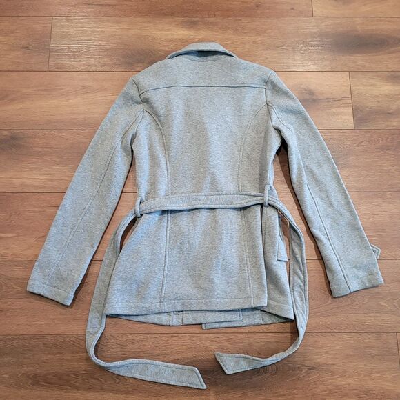 Double Breasted Peacoat Womens S Gray Belted Ambiance Apparel - Picture 12 of 16